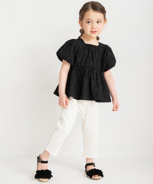 「branshes」 「KIDS」半袖ブラウス 110 ブラック キッズ_画像9