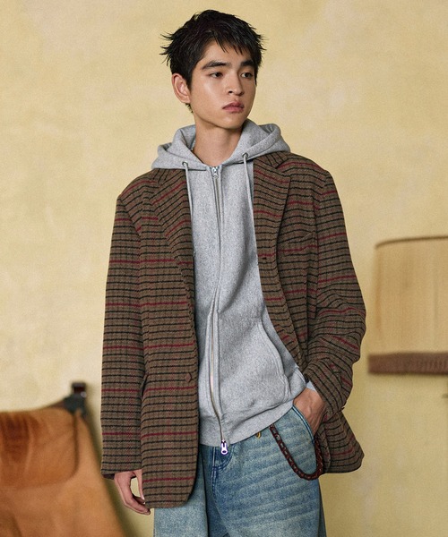 Bleme ジャケット テーラードジャケット クラシック ツイード チェック