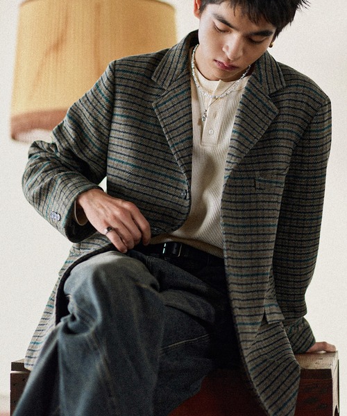 Bleme ジャケット テーラードジャケット クラシック ツイード チェック