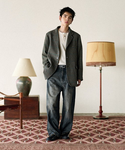 Bleme ジャケット テーラードジャケット クラシック ツイード チェック