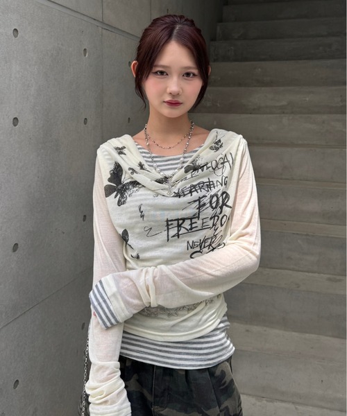 トップス @2000 セール】【キャミセット】V/N CRASH 2P TOPS ブイネック クラッシュ