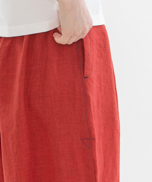 「nop de nod」 イージーパンツ M レッド レディース_画像7