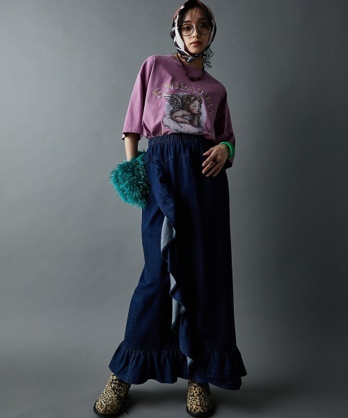 「GEVS.」 半袖Tシャツ 5L ピンク レディース_画像2