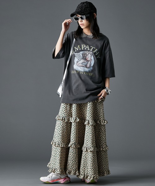 「GEVS.」 半袖Tシャツ 5L ピンク レディース_画像8