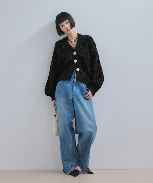 ADAM ET ROPE'（アダムエロペ） カーディガン 「WEB限定」ローゲージ