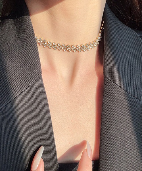 ARCHIVER ネックレス 「Bz」ビジューストーンチョーカーネックレス