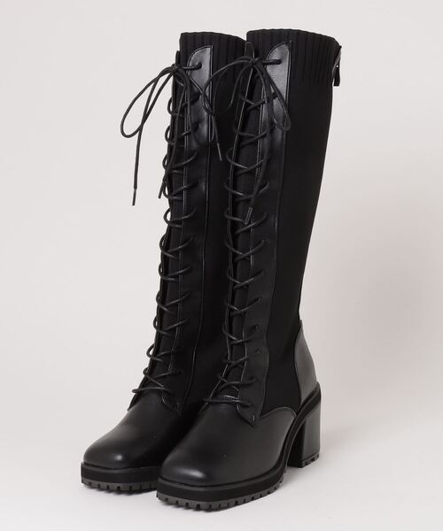 あしながおじさん ロングブーツ 23.5cm ブラック レディース