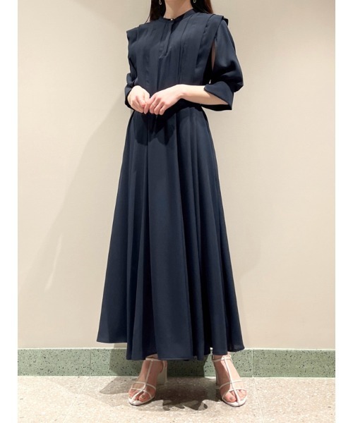 SNIDEL（スナイデル） 7分袖ワンピース 0 ネイビー レディース