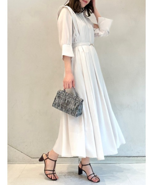 SNIDEL（スナイデル） 7分袖ワンピース 0 ネイビー レディース