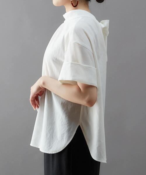 「TIARA」 半袖ブラウス FREE ホワイト レディース_画像7