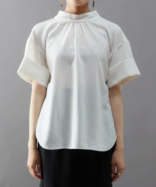 「TIARA」 半袖ブラウス FREE ホワイト レディース_画像9