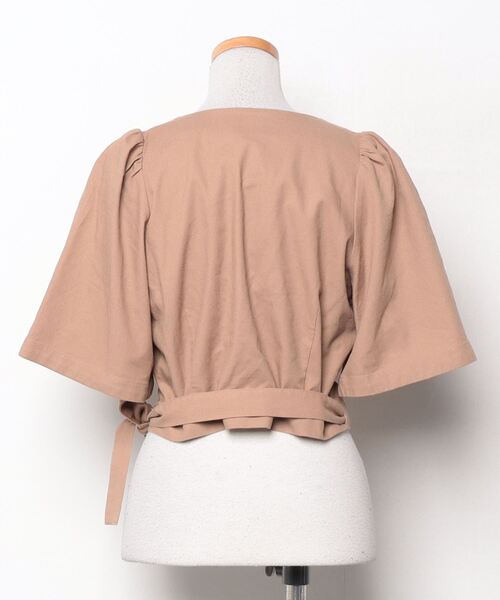 「U by SPICK&SPAN」 半袖ブラウス 38 ベージュ レディース_画像2