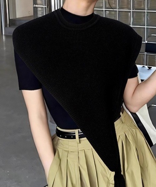 ロクビューティアンドユース　ベスト　牛革　ワンショルダー　サイドベルト　短丈 楽天市場】callautia サイドベルトショートベスト : JUNOAHジュノア