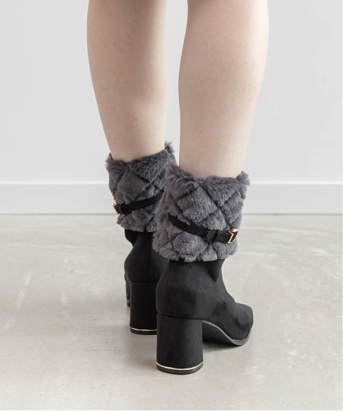 RANDA（ランダ） ブーツ 4WAYキルティングファーブーツ レディース