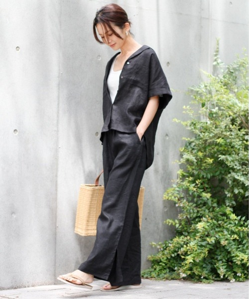 「JOURNAL STANDARD relume」 イージーパンツ 36 グリーン レディース_画像4