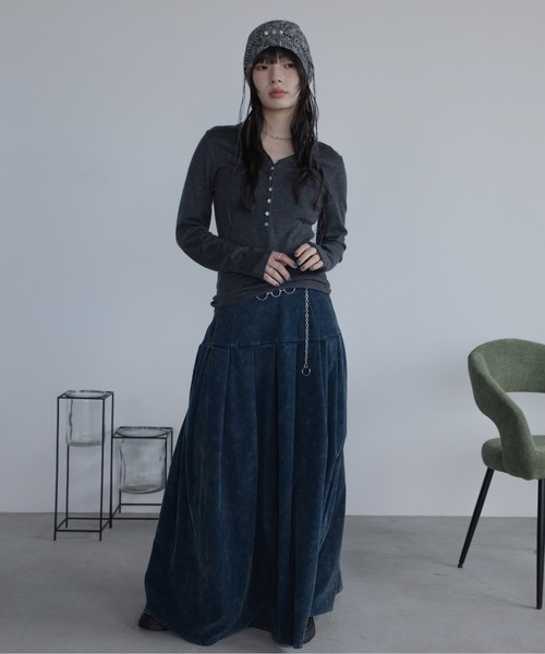 tシャツ ヘンリーネックロングボタントップス レディース : ZOZOTOWN