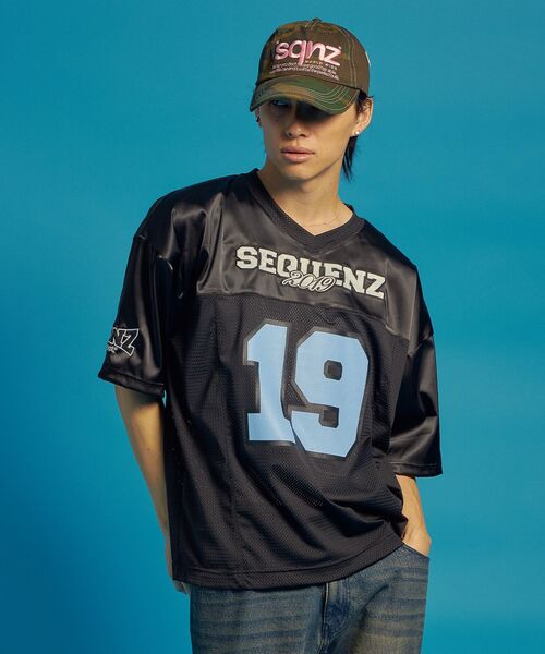 「SEQUENZ」 半袖Tシャツ LARGE レッド メンズ_画像5