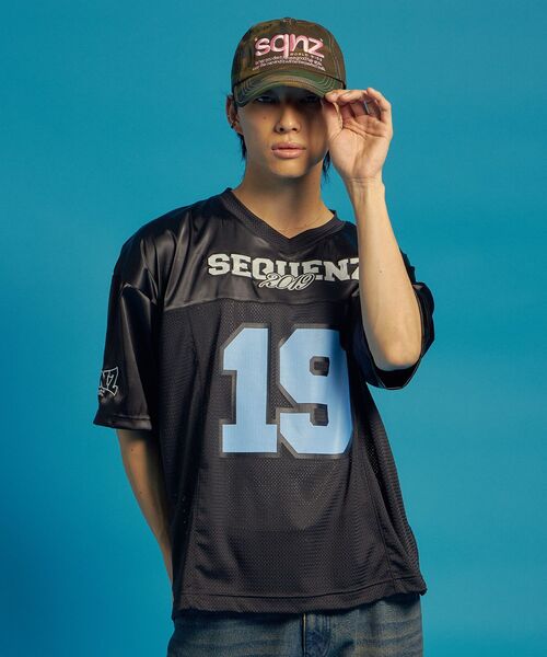 「SEQUENZ」 半袖Tシャツ LARGE レッド メンズ_画像6