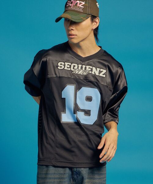 「SEQUENZ」 半袖Tシャツ LARGE レッド メンズ_画像7