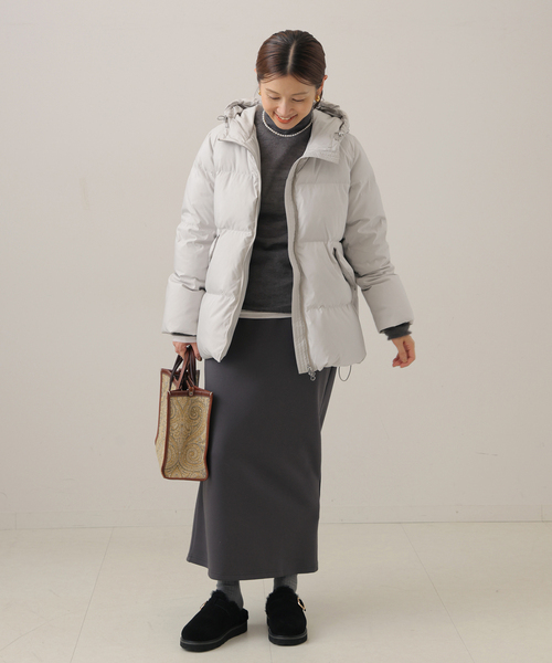 IENA（イエナ） ダウンジャケット 38 ベージュ レディース : ZOZOTOWN