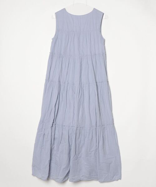 ne quittez pas コットンボイル ノースリーブワンピース ブルー ne quittez pas コットンボイル ノースリーブワンピース ブルー ne