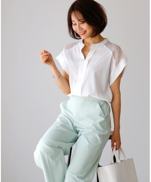 「Ehre style」 スラックス FREE ミント レディース_画像6