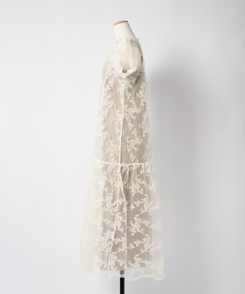 「moi tytto」 半袖ワンピース SMALL ナチュラル レディース_画像3