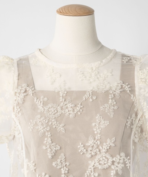 「moi tytto」 半袖ワンピース SMALL ナチュラル レディース_画像5