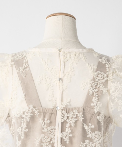 「moi tytto」 半袖ワンピース SMALL ナチュラル レディース_画像7