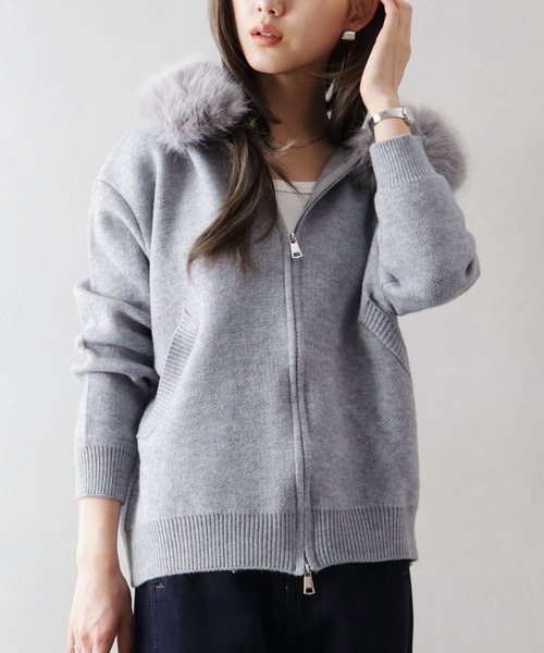 現行 ババグーリ ロングジップフーディ パーカー カーディガン 羽織り