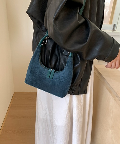 Chiina ハンドバッグ Chiina /スエードライク ハーフムーンカラフル