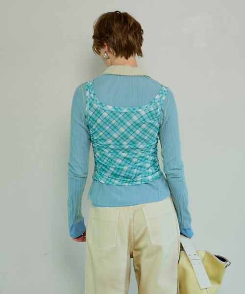 【新品未使用】MAISON SPECIAL スリーピースシアーポロトップ Three-Piece Sheer Polo Top