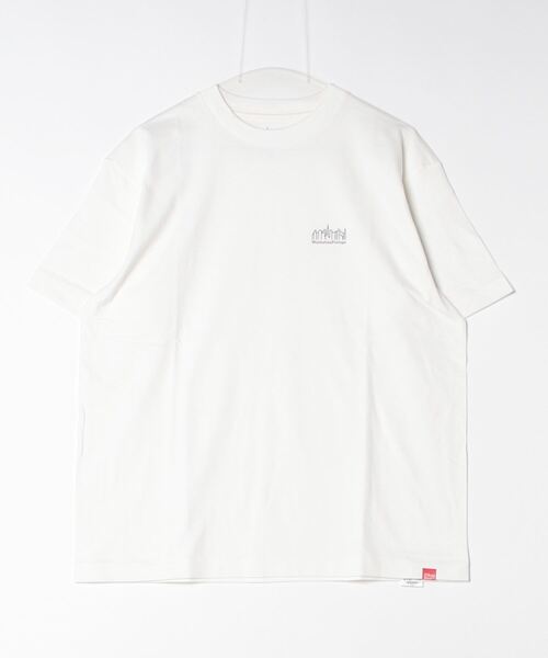 「Manhattan Portage」 半袖Tシャツ L ブラック×ホワイト レディース_画像3