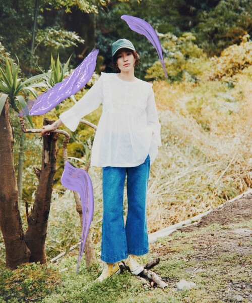 「Freada」 長袖ブラウス ONE SIZE ブラック レディース_画像4