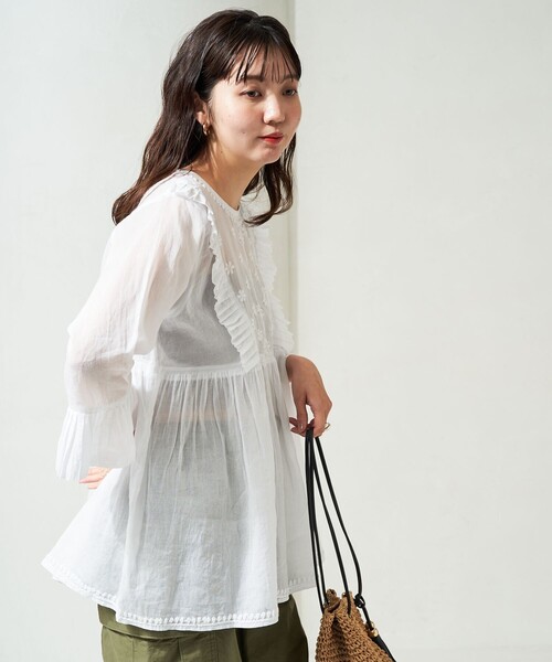 「Freada」 長袖ブラウス ONE SIZE ブラック レディース_画像8