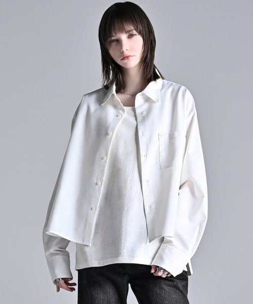 ADRER（アドラー） シャツ Cropped Regular Collar Silhouette Shirt