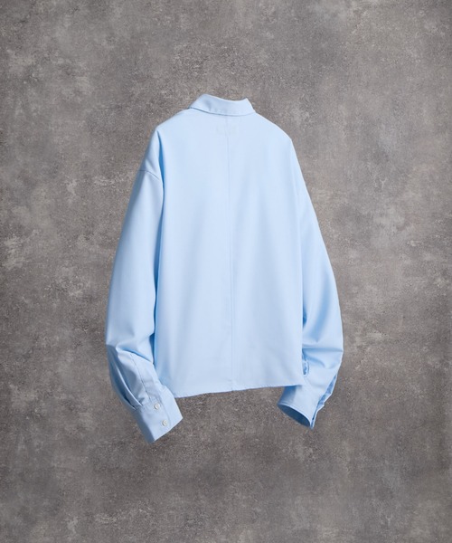 ADRER クロップド・レギュラーカラー・シルエット・シャツ Blue M ADRER（アドラー） シャツ Cropped Regular Collar Silhouette Shirt