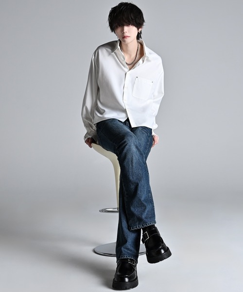 ADRER（アドラー） シャツ Cropped Regular Collar Silhouette Shirt