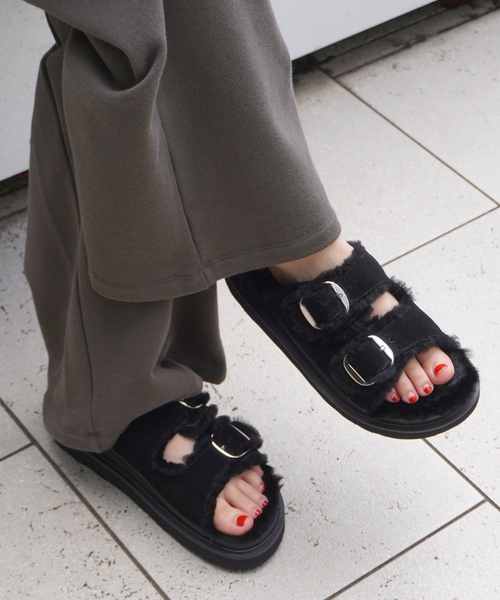 MOHI 36サイズ MOHI（モヒ） フラットサンダル 36 ブラック レディース : ZOZOTOWN