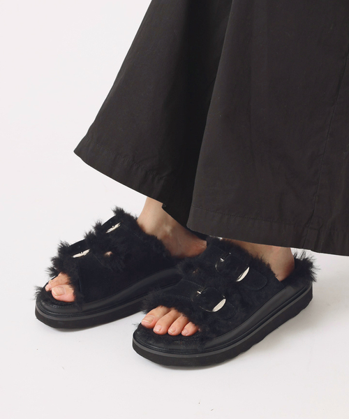 MOHI（モヒ） フラットサンダル 36 ブラック レディース : ZOZOTOWN
