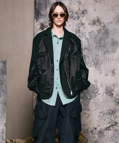 ジャケット・アウター MAISON SPECIAL MA-1 Layering Jacket MAISON SPECIAL（メゾンスペシャル） ブルゾン アウター メンズ