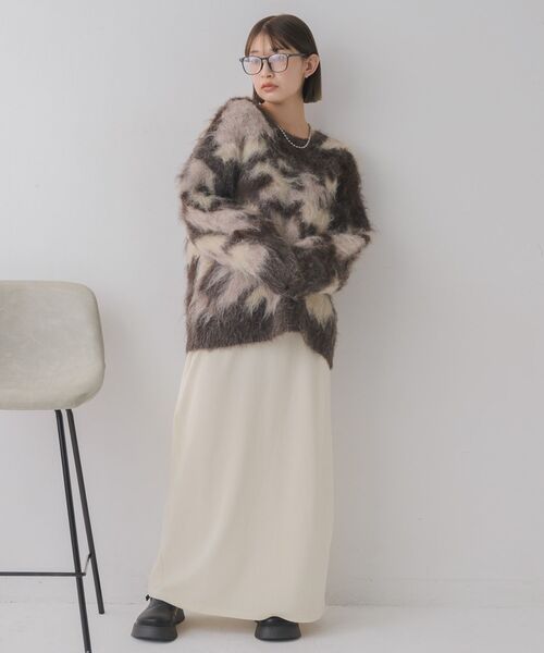 「RETRO GIRL」 長袖ニット FREE グレー レディース_画像6