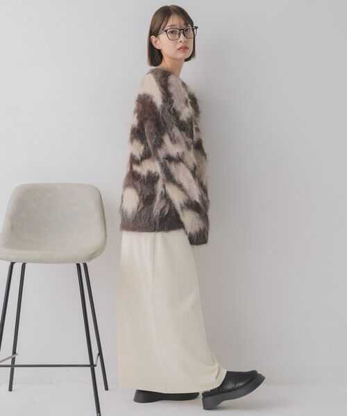 「RETRO GIRL」 長袖ニット FREE グレー レディース_画像7