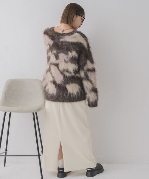 「RETRO GIRL」 長袖ニット FREE グレー レディース_画像8