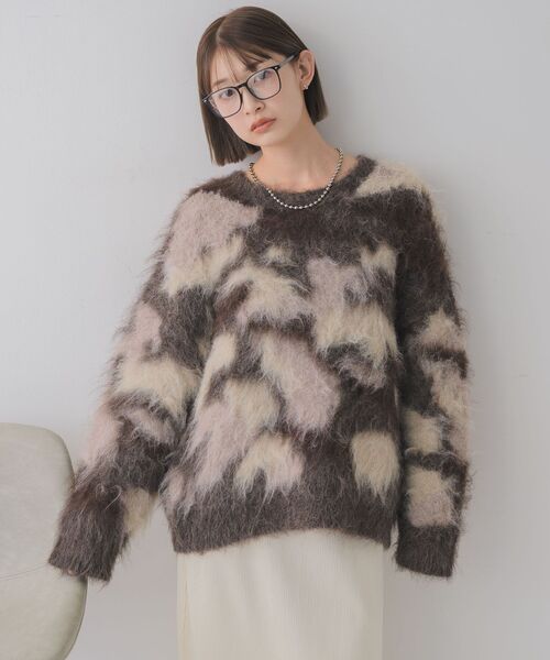 「RETRO GIRL」 長袖ニット FREE グレー レディース_画像10