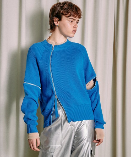 「MAISON SPECIAL」 長袖ニット M ブルー レディースの画像