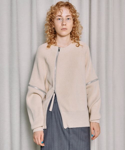 「MAISON SPECIAL」 長袖ニット M ブルー レディースの画像
