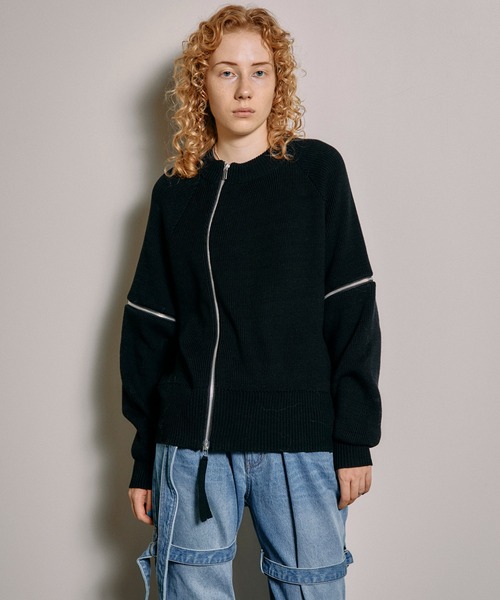 「MAISON SPECIAL」 長袖ニット M ブルー レディースの画像