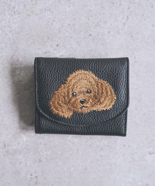 UNDERCOVER CARNEBOLLENTE レザーウォレット　刺繍 BEARDSLEY（ビアズリー） 財布 「本革」Dog刺繍ウォレット レディース