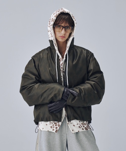 soerte パーカー Heavy Weight Double Zip-Up Hoodie (All-over